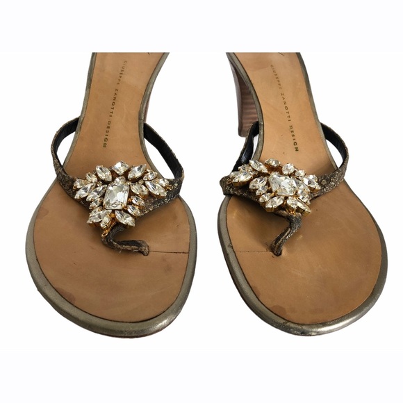 Giuseppe Zanotti Jeweled Design Heeled Thing Sandals Women’s Size 41 EU - Picture 3 of 10